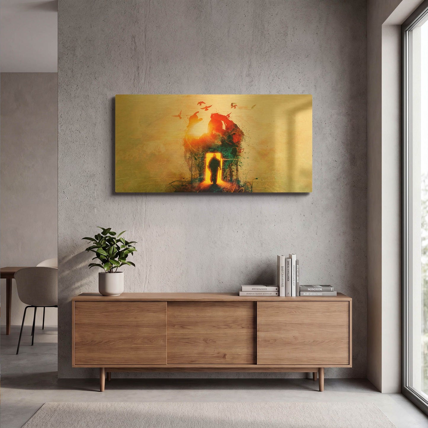 'The gatekeeper' By Mario Sanchez Nevado Gold Metal Wall Art
