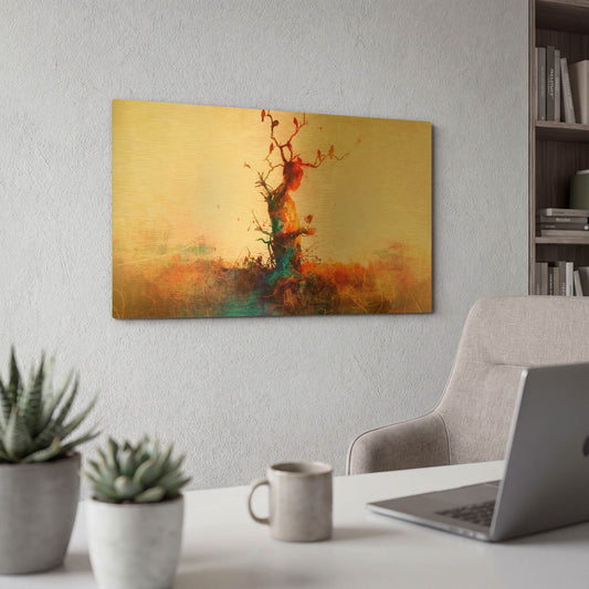 'The Door Inside' By Mario Sanchez Nevado Gold Metal Wall Art