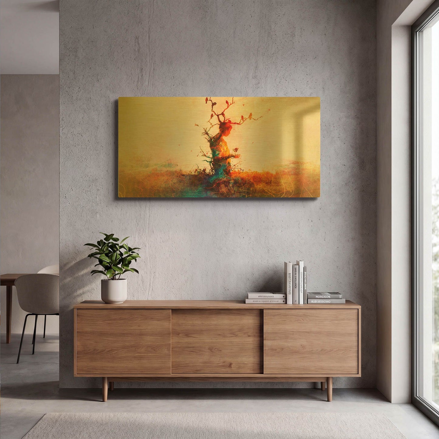 'The Door Inside' By Mario Sanchez Nevado Gold Metal Wall Art
