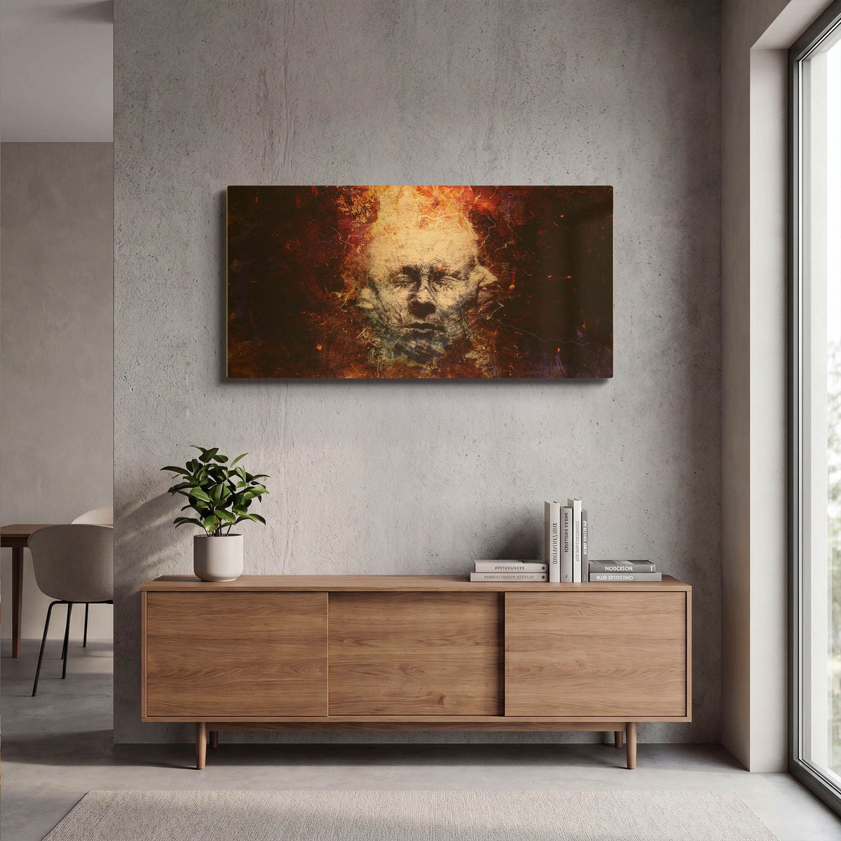 'All my faces' By Mario Sanchez Nevado Gold Metal Wall Art