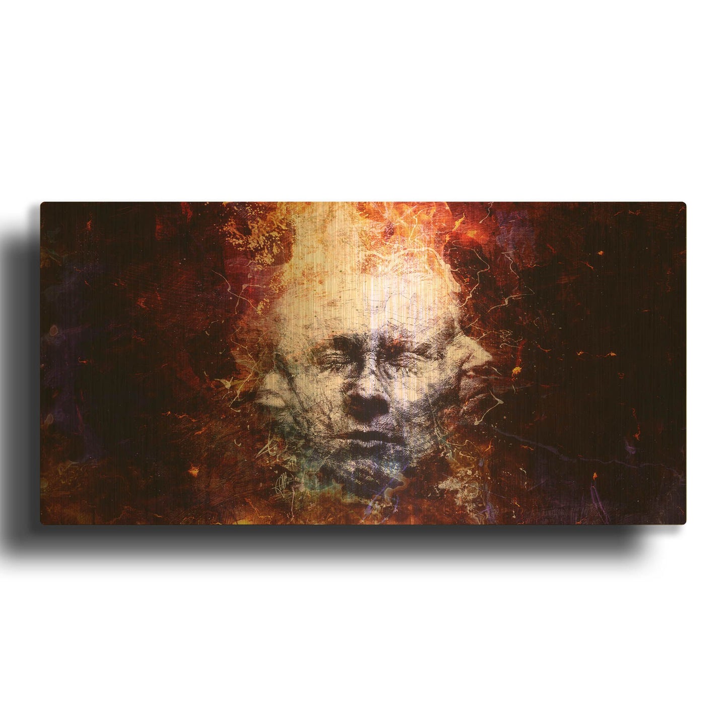 'All my faces' By Mario Sanchez Nevado Gold Metal Wall Art