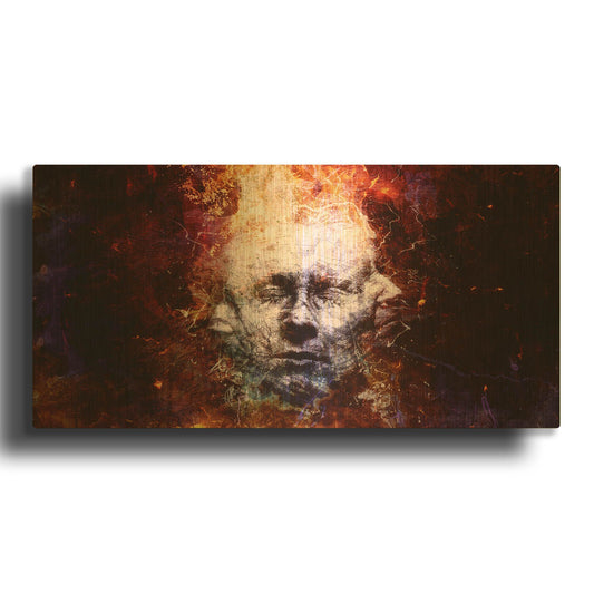 'All my faces' By Mario Sanchez Nevado Gold Metal Wall Art