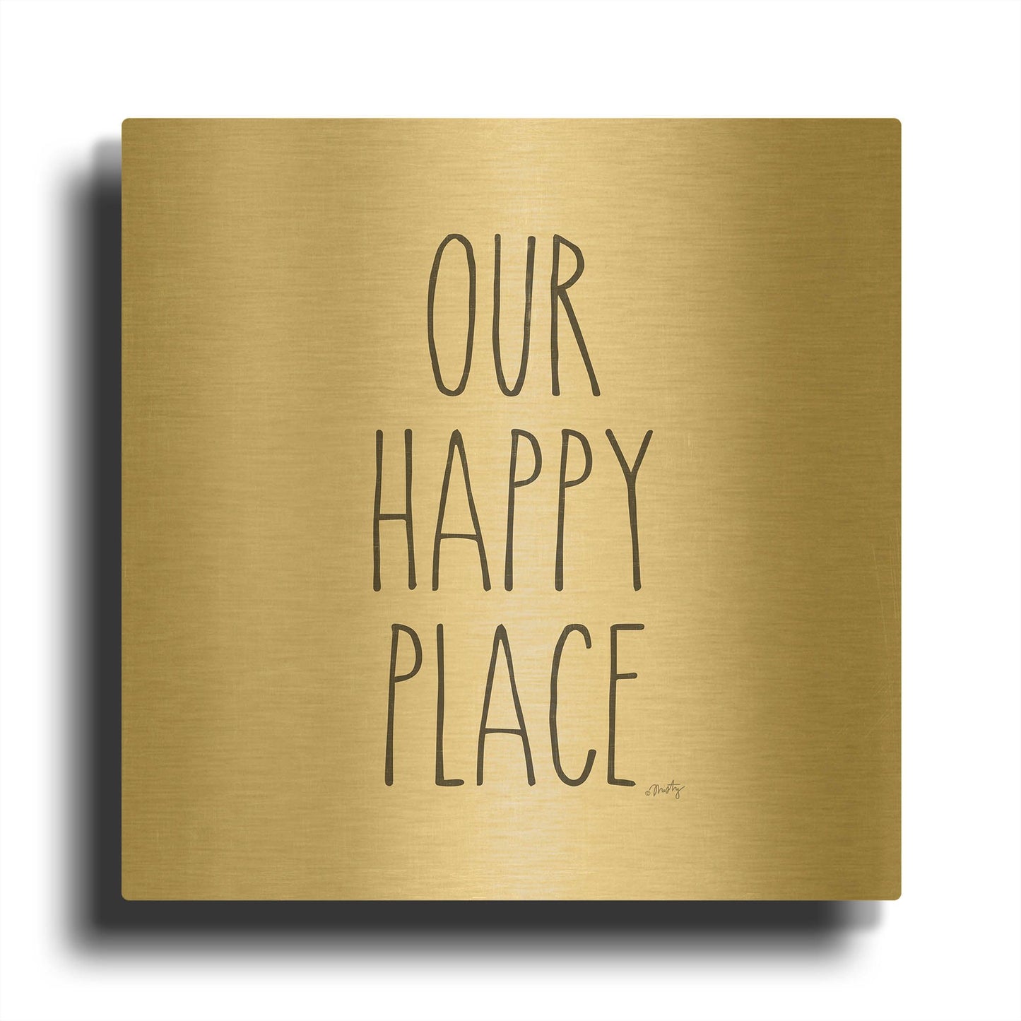 'Our Happy Place' By Misty Michelle Gold Metal Wall Art