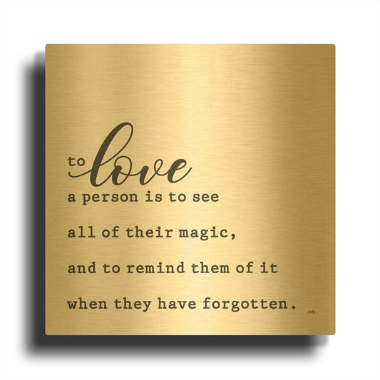 'To Love' By Misty Michelle Gold Metal Wall Art