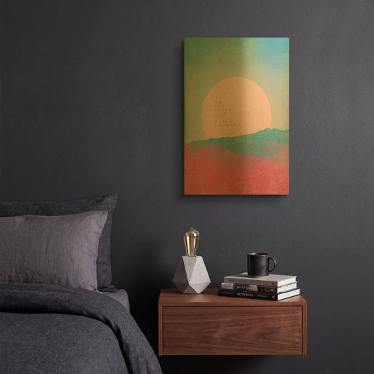 'Go the Extra Mile II' By Misty Michelle Gold Metal Wall Art