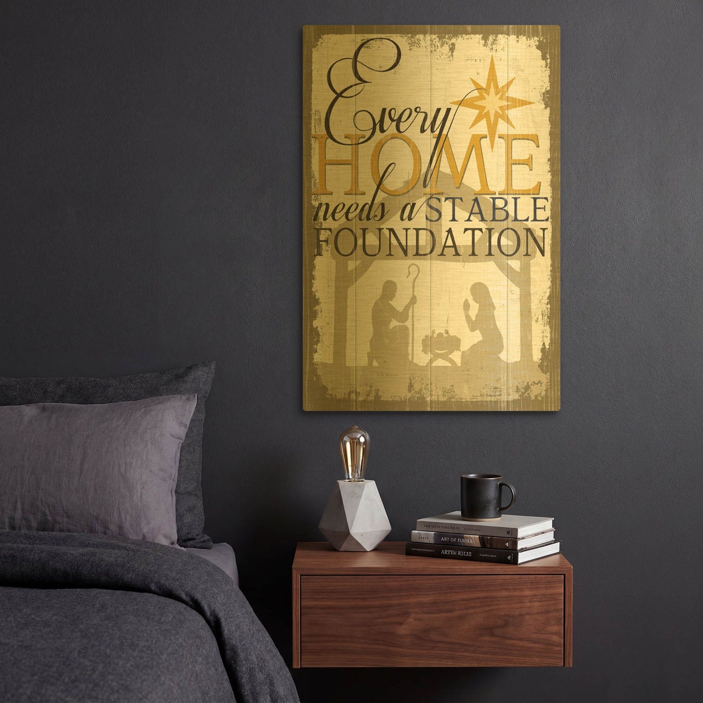 'Stable Foundation' By Misty Michelle Gold Metal Wall Art