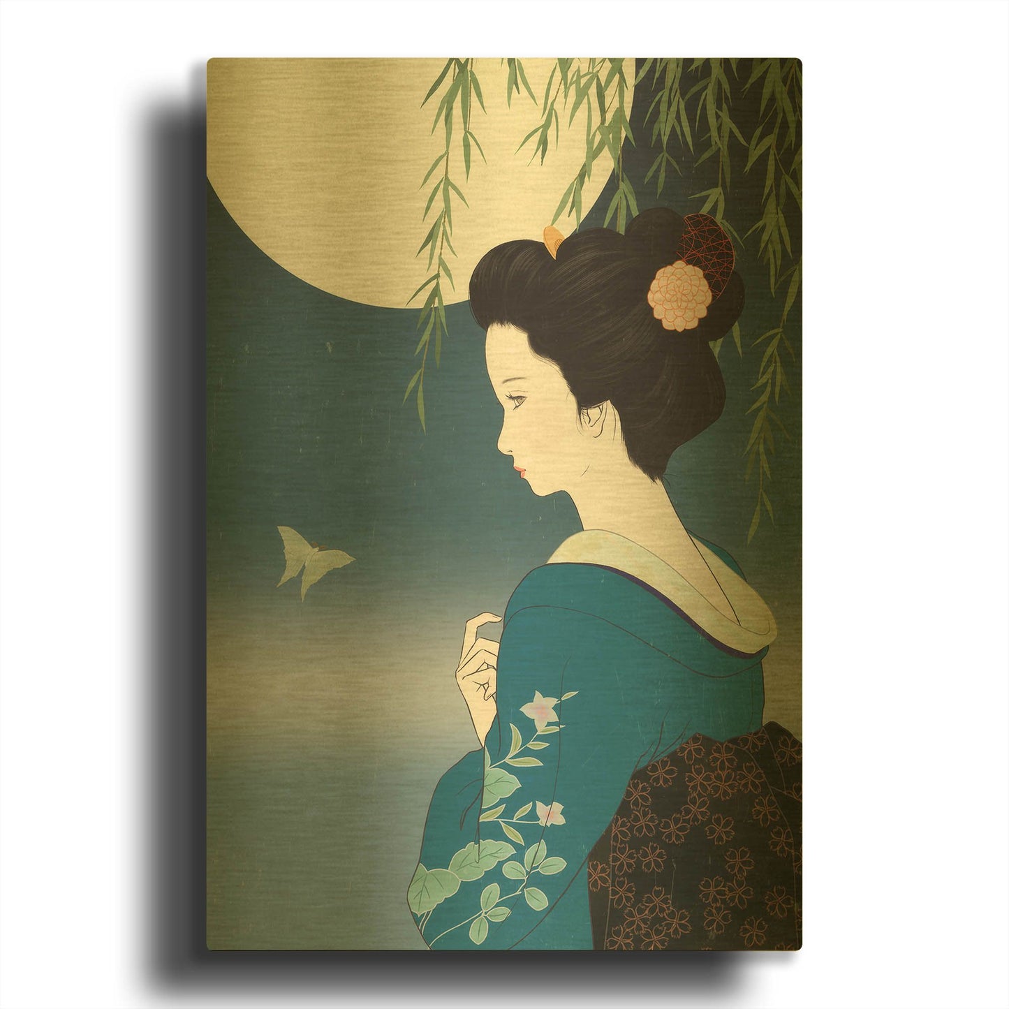 'Fumitsuki' By Sai Tamiya Gold Metal Wall Art