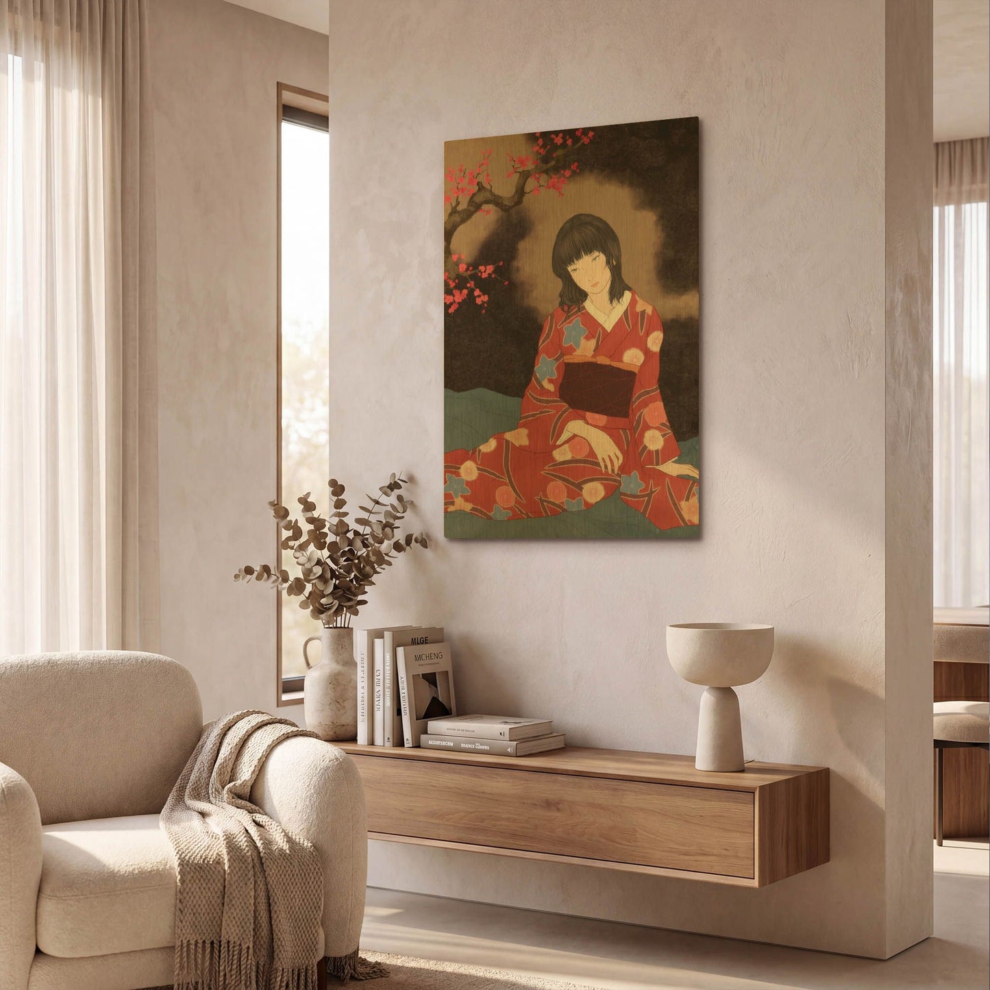 'Harutonari' By Sai Tamiya Gold Metal Wall Art