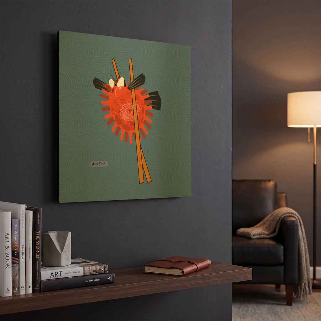 'Fugu' By Chuck Wimmer Gold Metal Wall Art