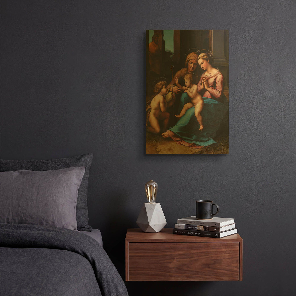 'Madonna of Divine Love' By Raphael Gold Metal Wall Art