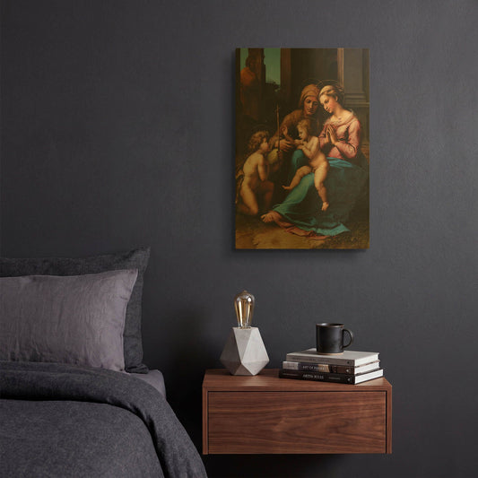 'Madonna of Divine Love' By Raphael Gold Metal Wall Art