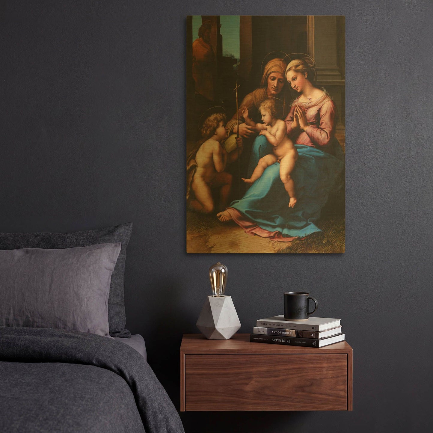 'Madonna of Divine Love' By Raphael Gold Metal Wall Art