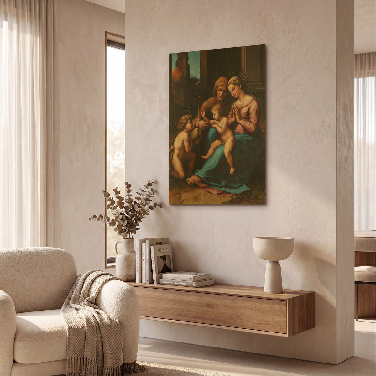 'Madonna of Divine Love' By Raphael Gold Metal Wall Art