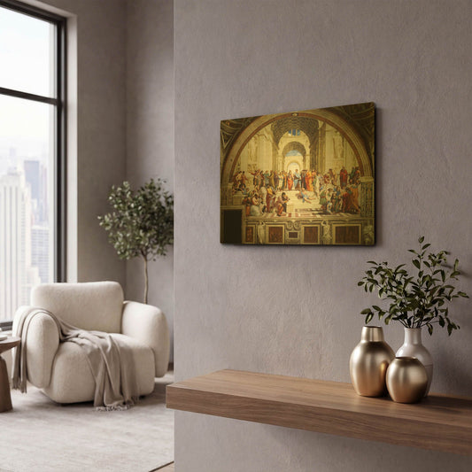 'The School of Athens' By Raphael Gold Metal Wall Art
