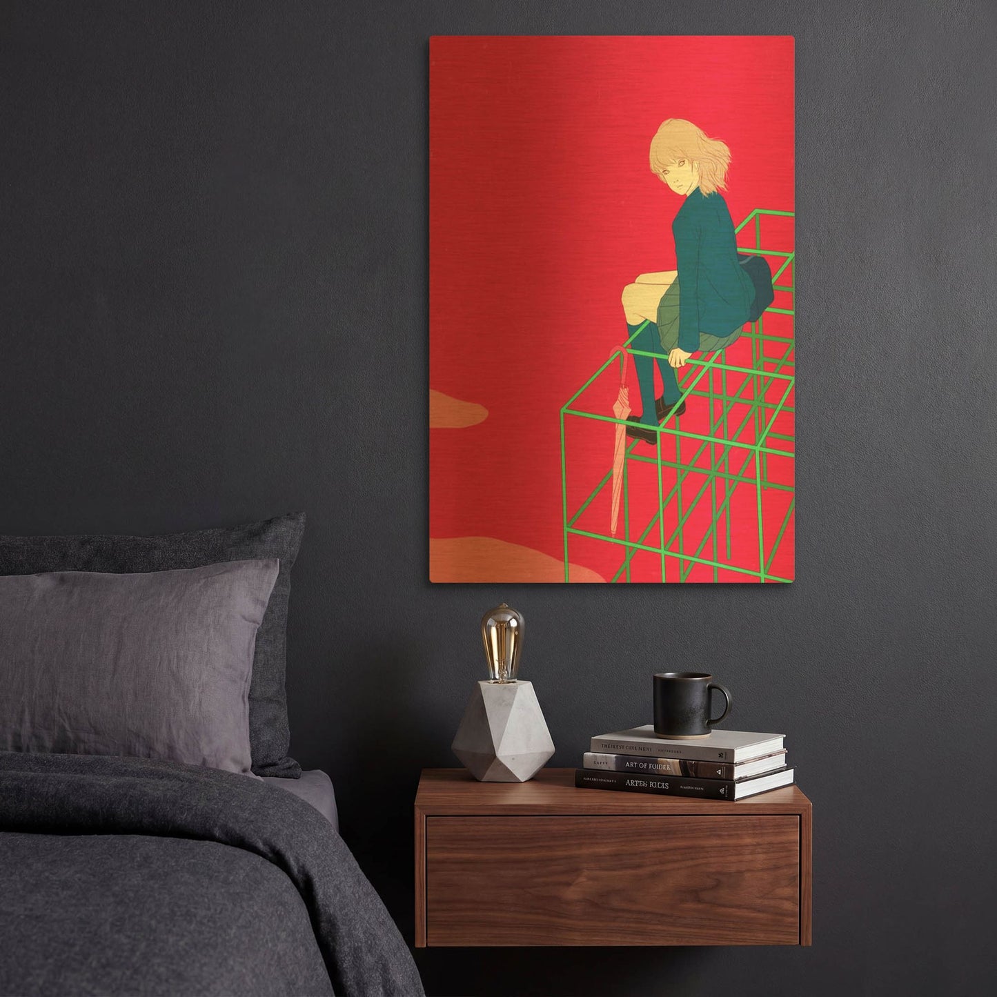 'Jungle Gym' By Sai Tamiya Gold Metal Wall Art