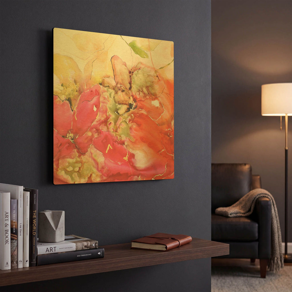 'En Naranjas I' By Leticia Herrera Gold Metal Wall Art
