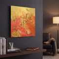 'En Naranjas I' By Leticia Herrera Gold Metal Wall Art
