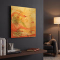 'En Naranjas II' By Leticia Herrera Gold Metal Wall Art