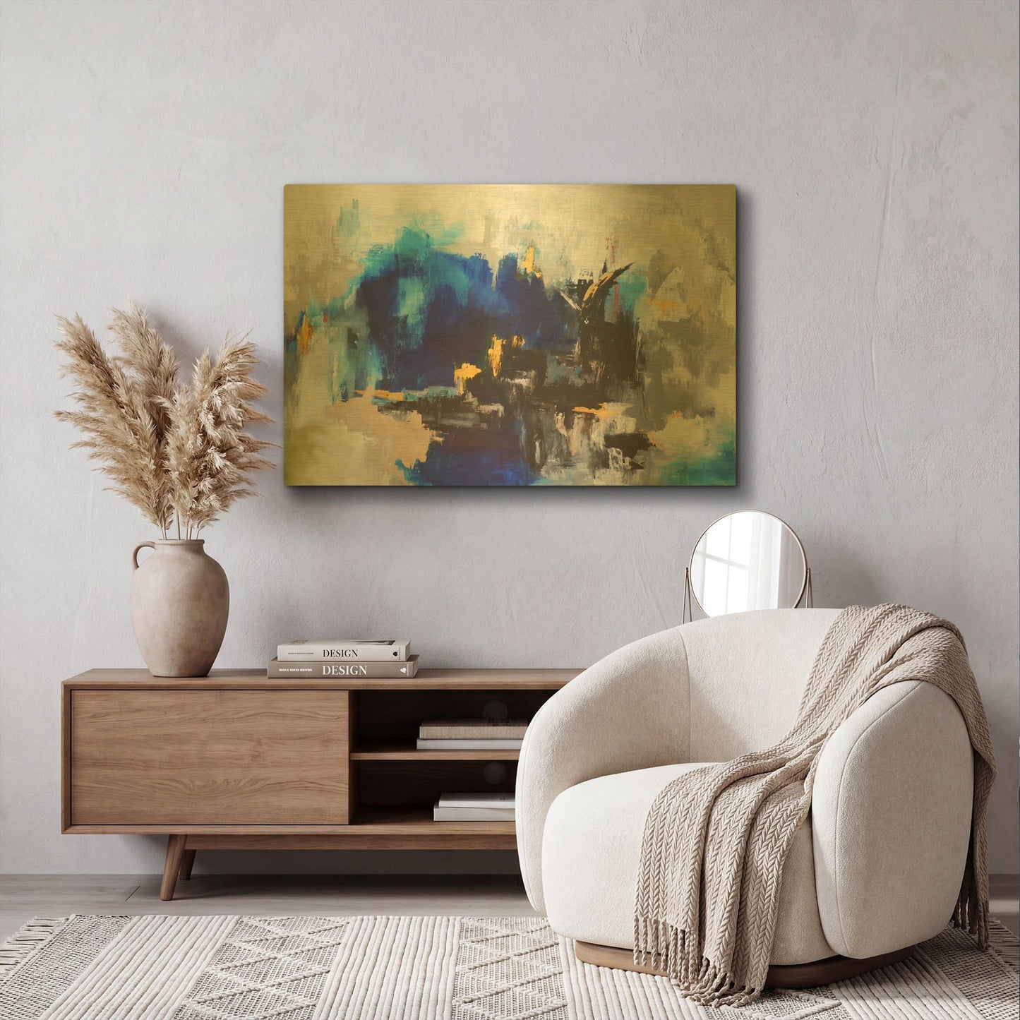 'Mi Cuidad' By Leticia Herrera Gold Metal Wall Art