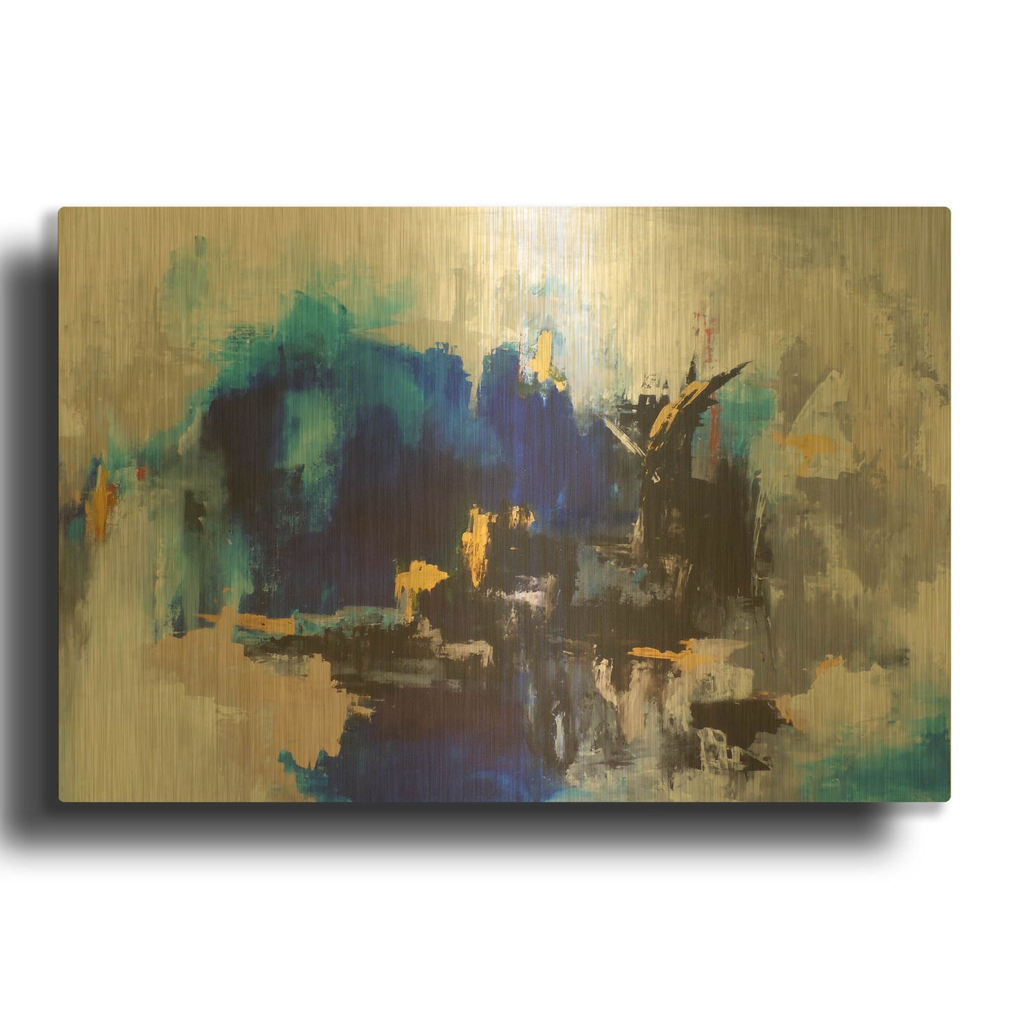 'Mi Cuidad' By Leticia Herrera Gold Metal Wall Art