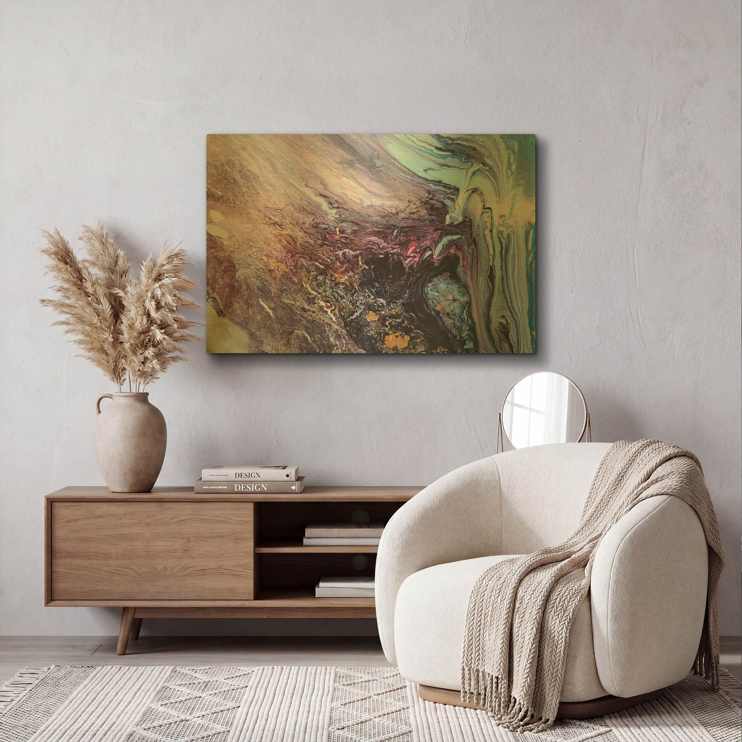'Elfragmento' By Leticia Herrera Gold Metal Wall Art