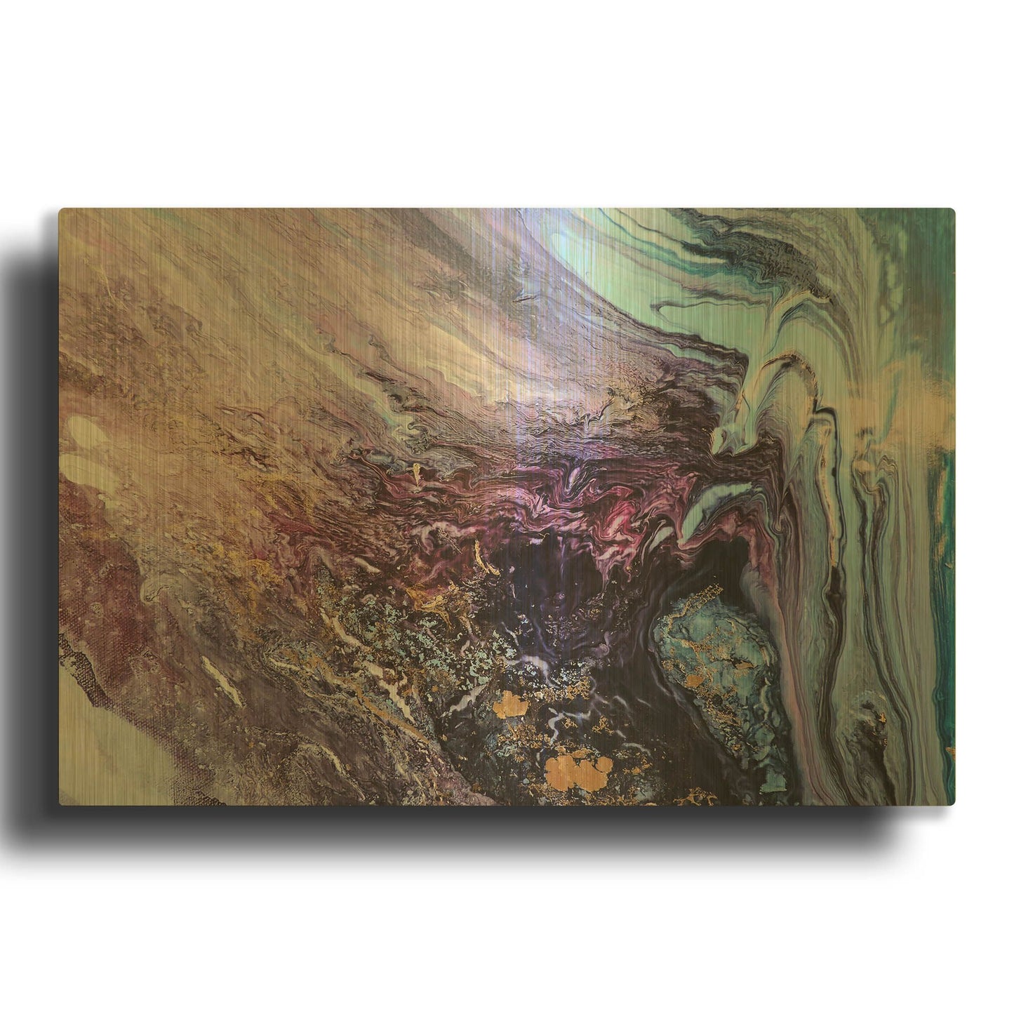'Elfragmento' By Leticia Herrera Gold Metal Wall Art