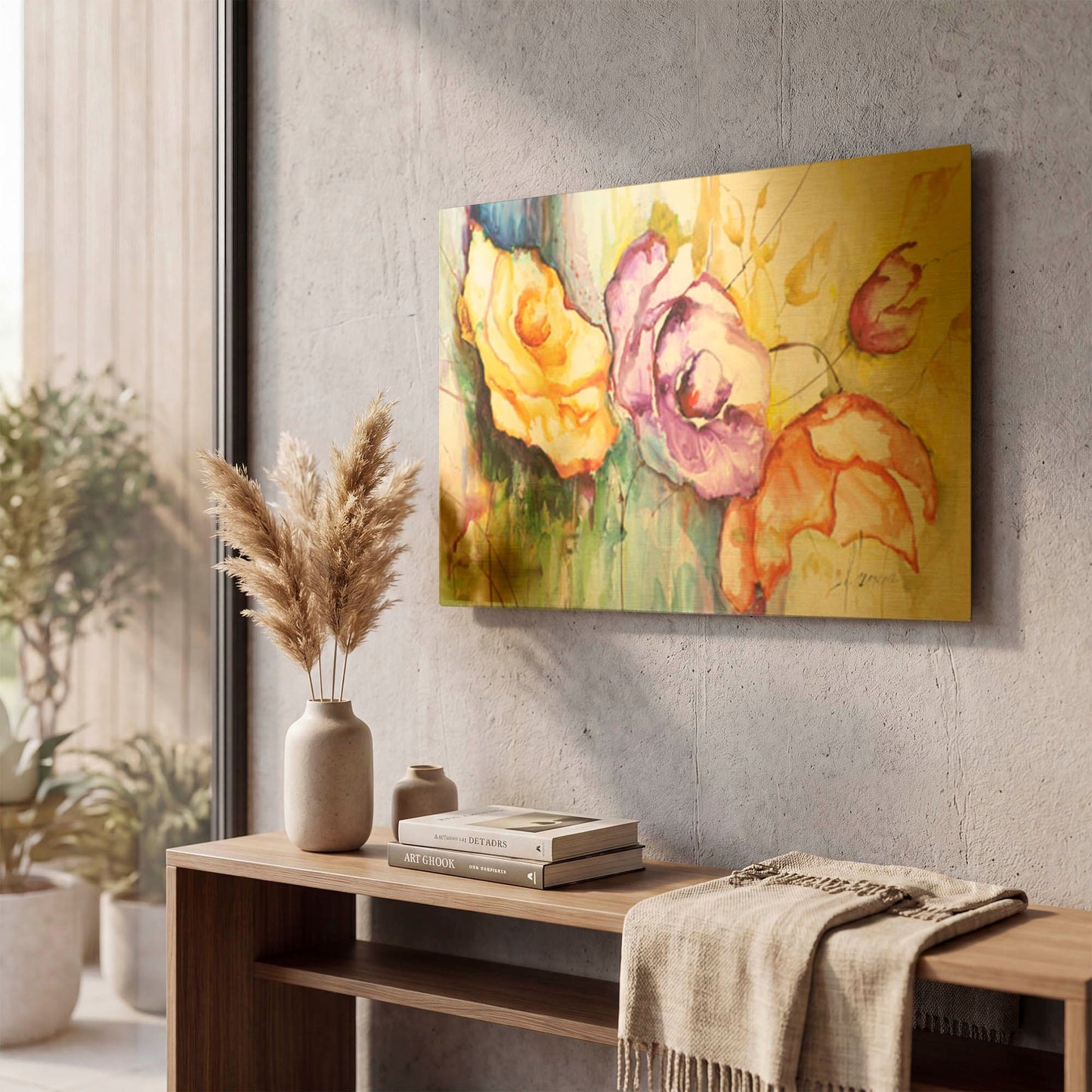 'Preferidas III' By Leticia Herrera Gold Metal Wall Art