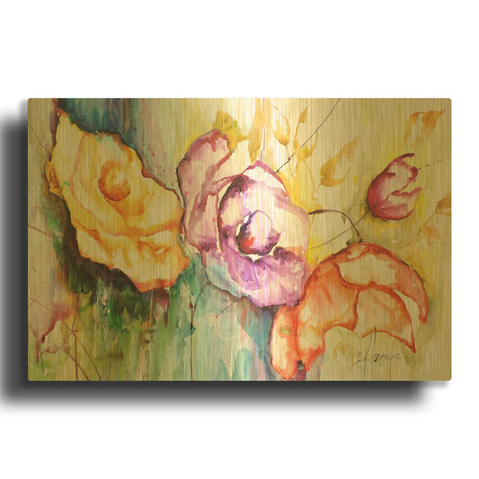 'Preferidas III' By Leticia Herrera Gold Metal Wall Art