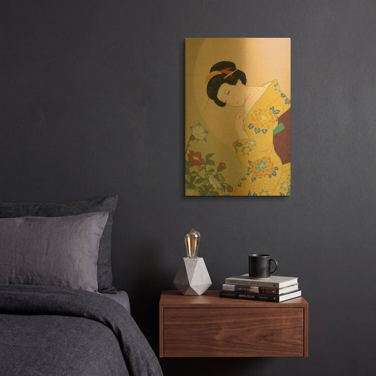 'Kikyou' By Sai Tamiya Gold Metal Wall Art