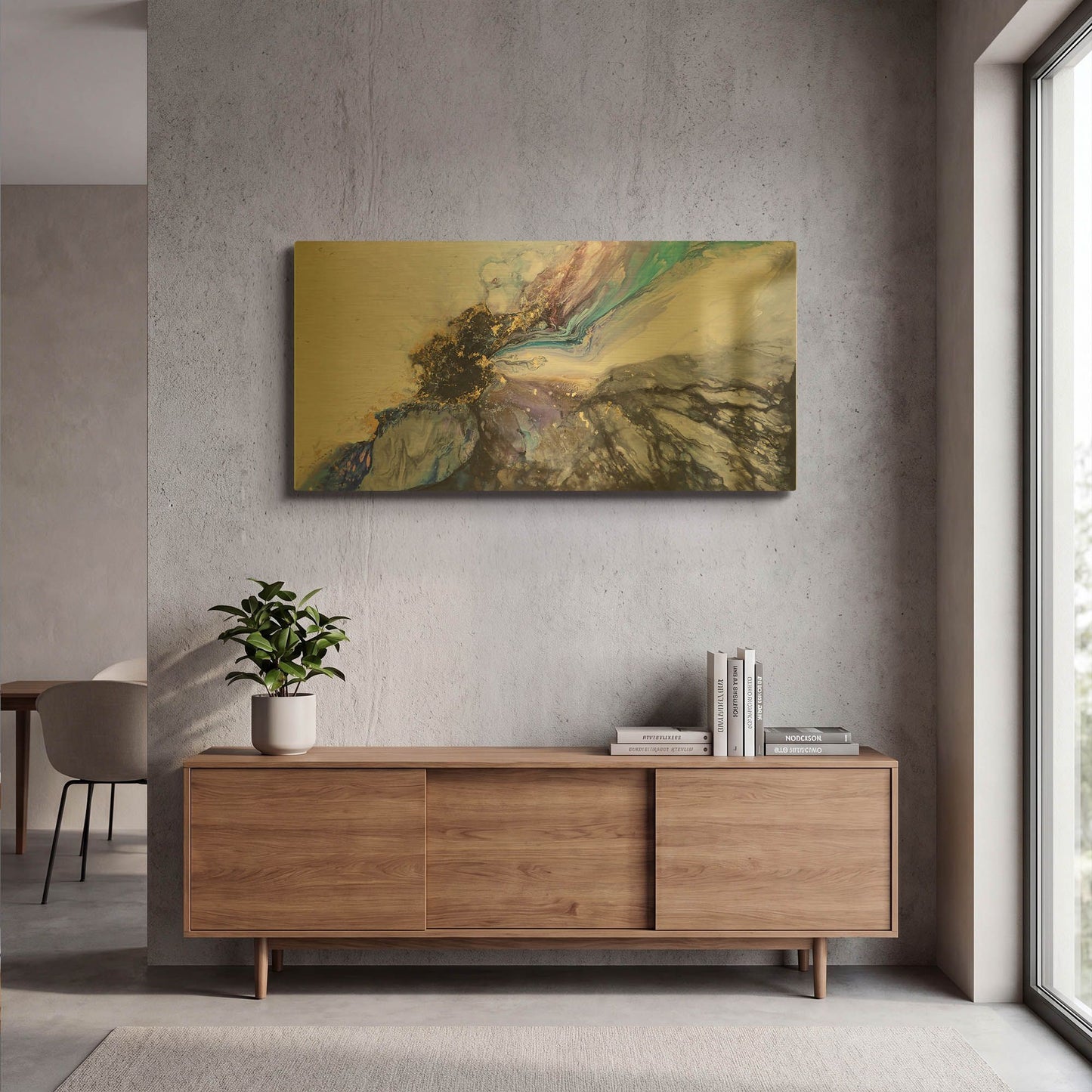 'Luis' By Leticia Herrera Gold Metal Wall Art