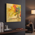 'Rainbow Trees I' By Leticia Herrera Gold Metal Wall Art