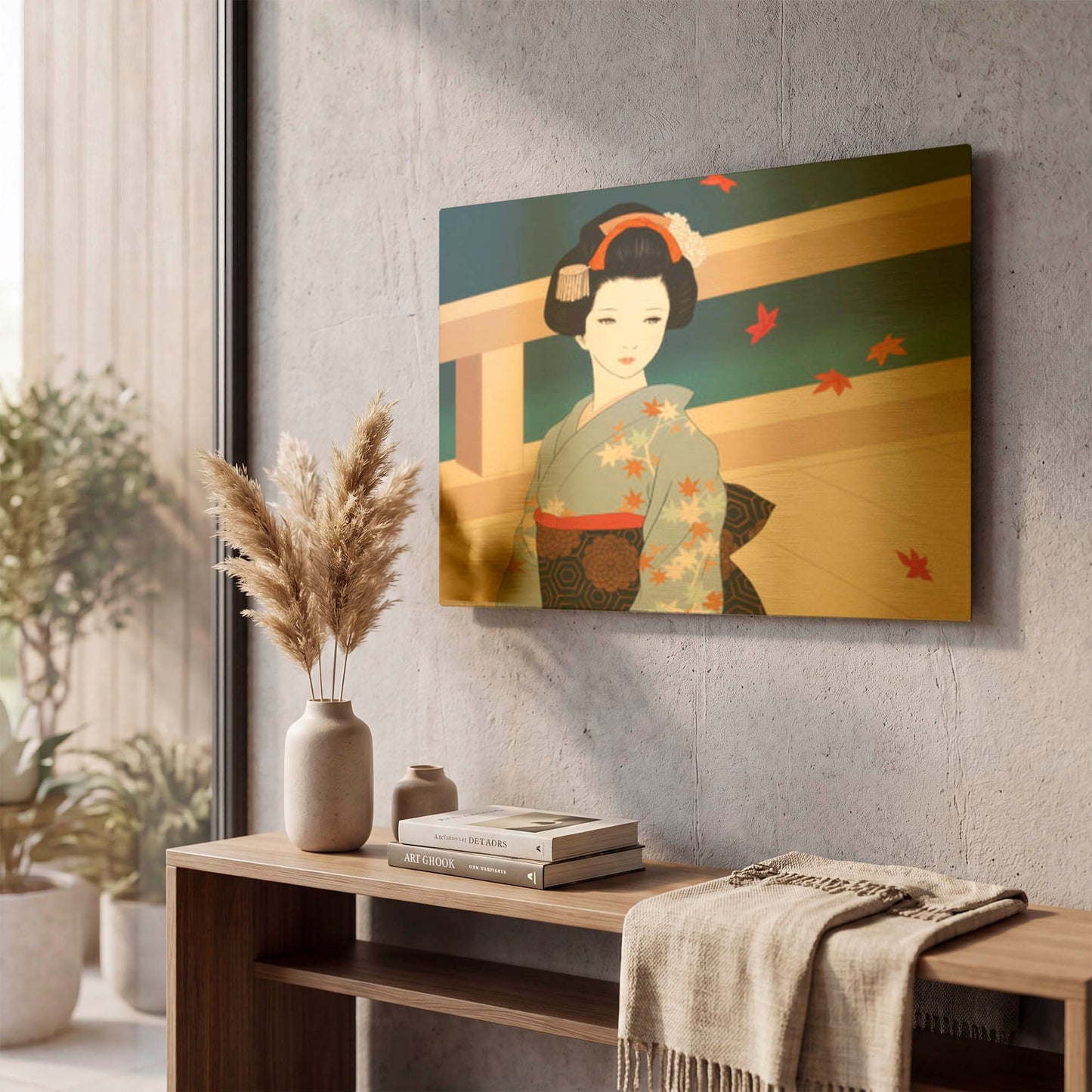 'Momiji' By Sai Tamiya Gold Metal Wall Art