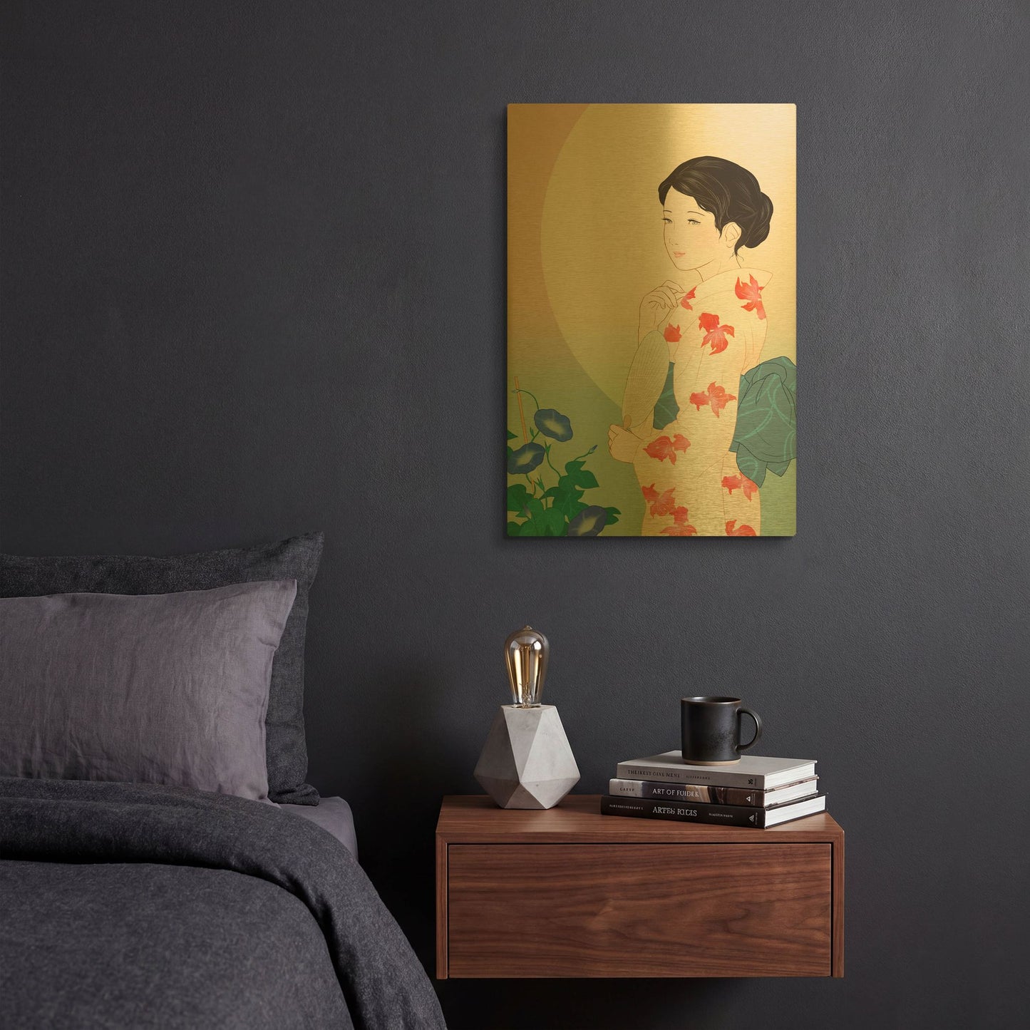 'Morning Glory' By Sai Tamiya Gold Metal Wall Art