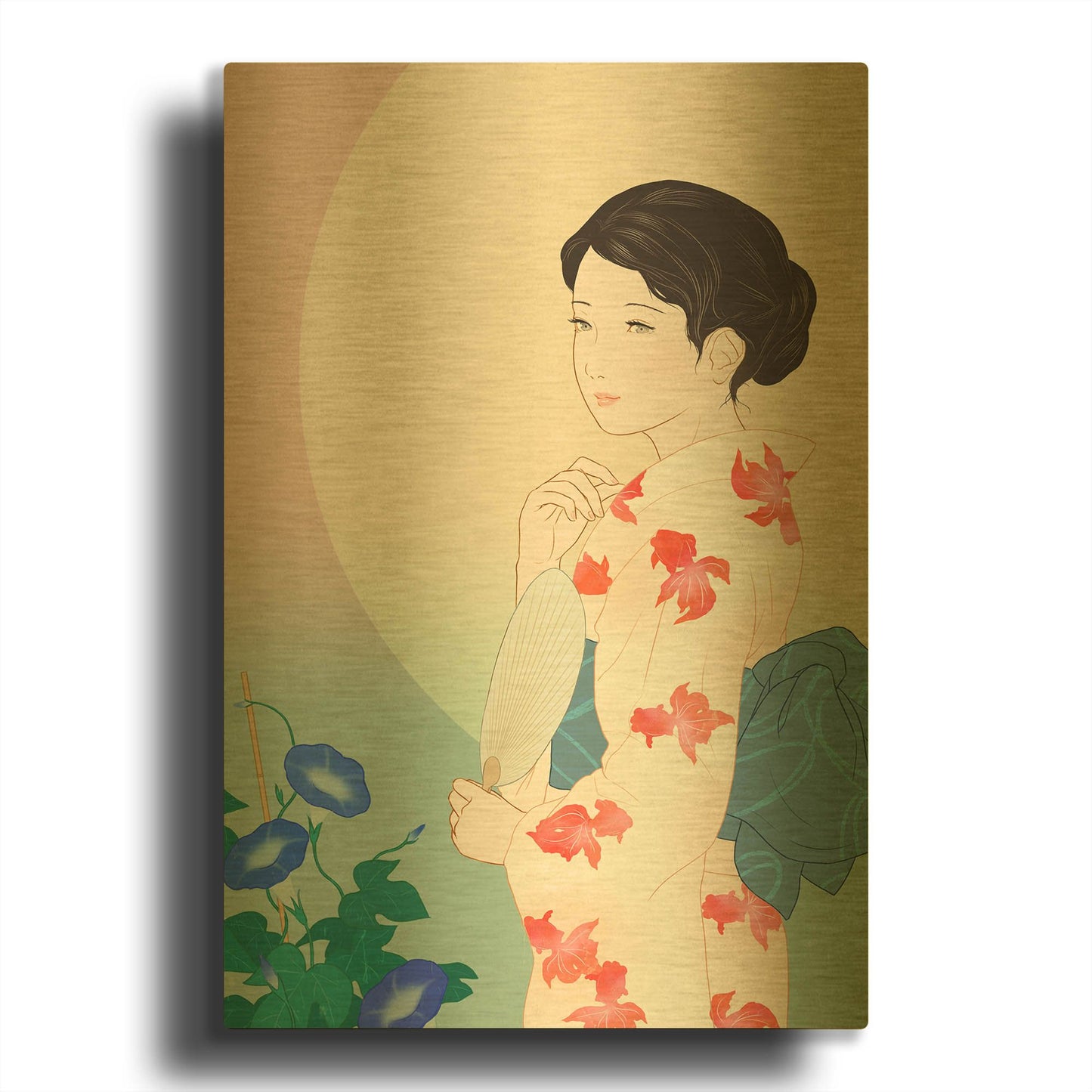 'Morning Glory' By Sai Tamiya Gold Metal Wall Art