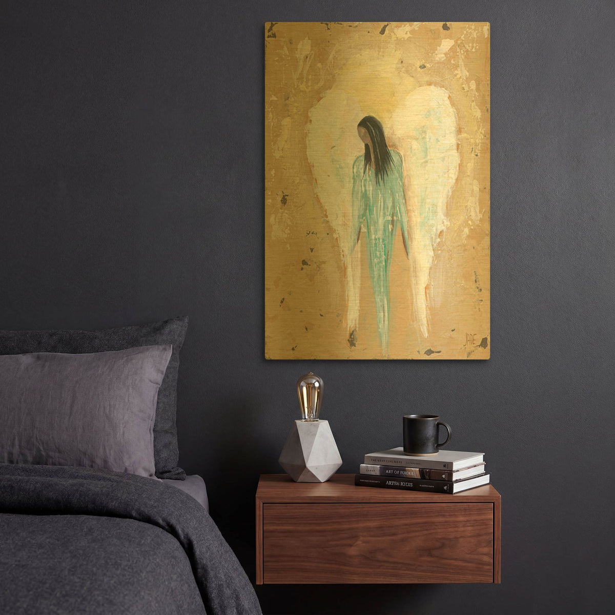 'Safe Haven I' By Jade Reynolds Gold Metal Wall Art