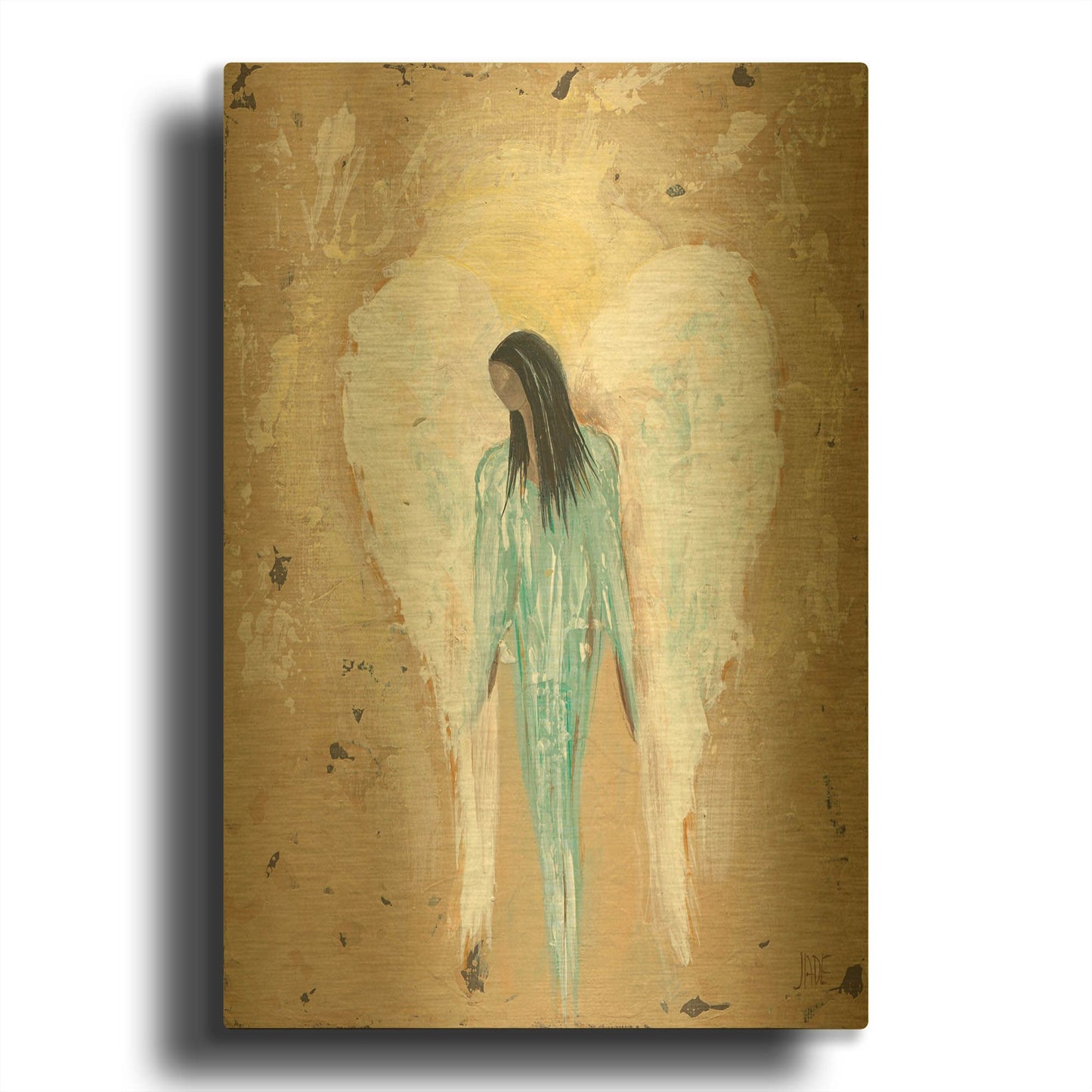 'Safe Haven I' By Jade Reynolds Gold Metal Wall Art