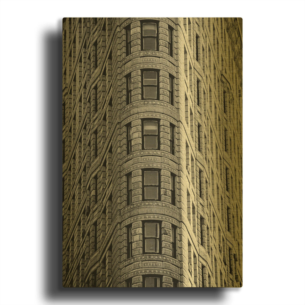 'Reflections of NYC I' By Jeff Pica Gold Metal Wall Art