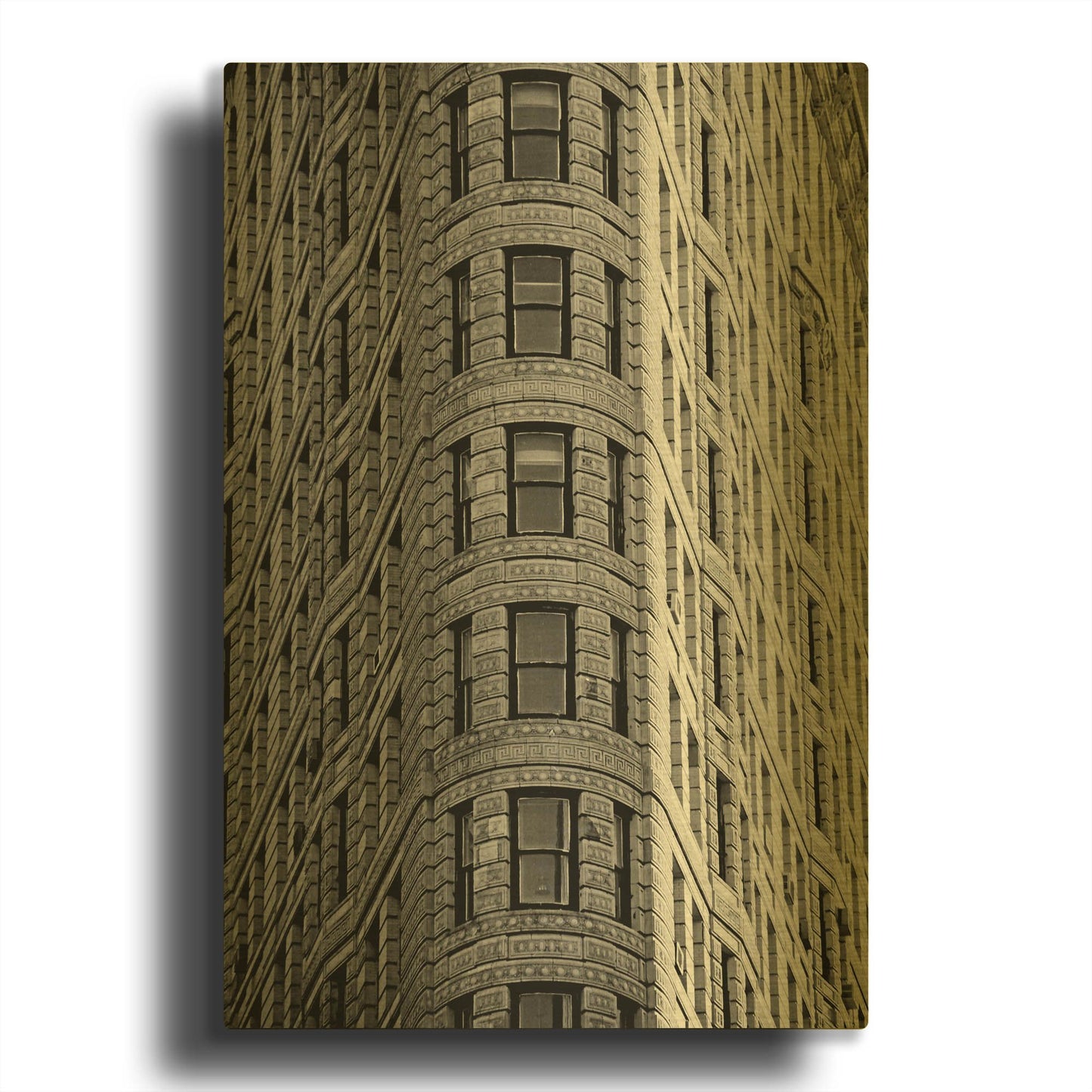 'Reflections of NYC I' By Jeff Pica Gold Metal Wall Art