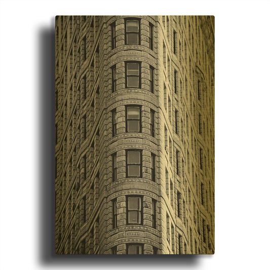 'Reflections of NYC I' By Jeff Pica Gold Metal Wall Art
