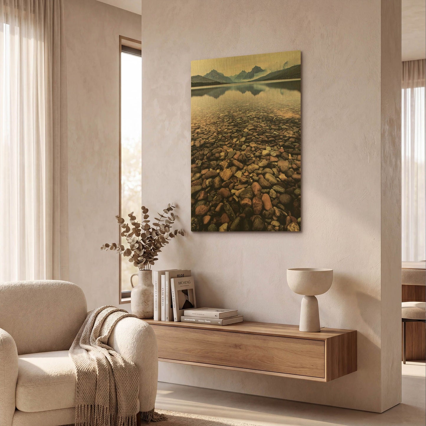 'Wild I' By PH Burchett Gold Metal Wall Art
