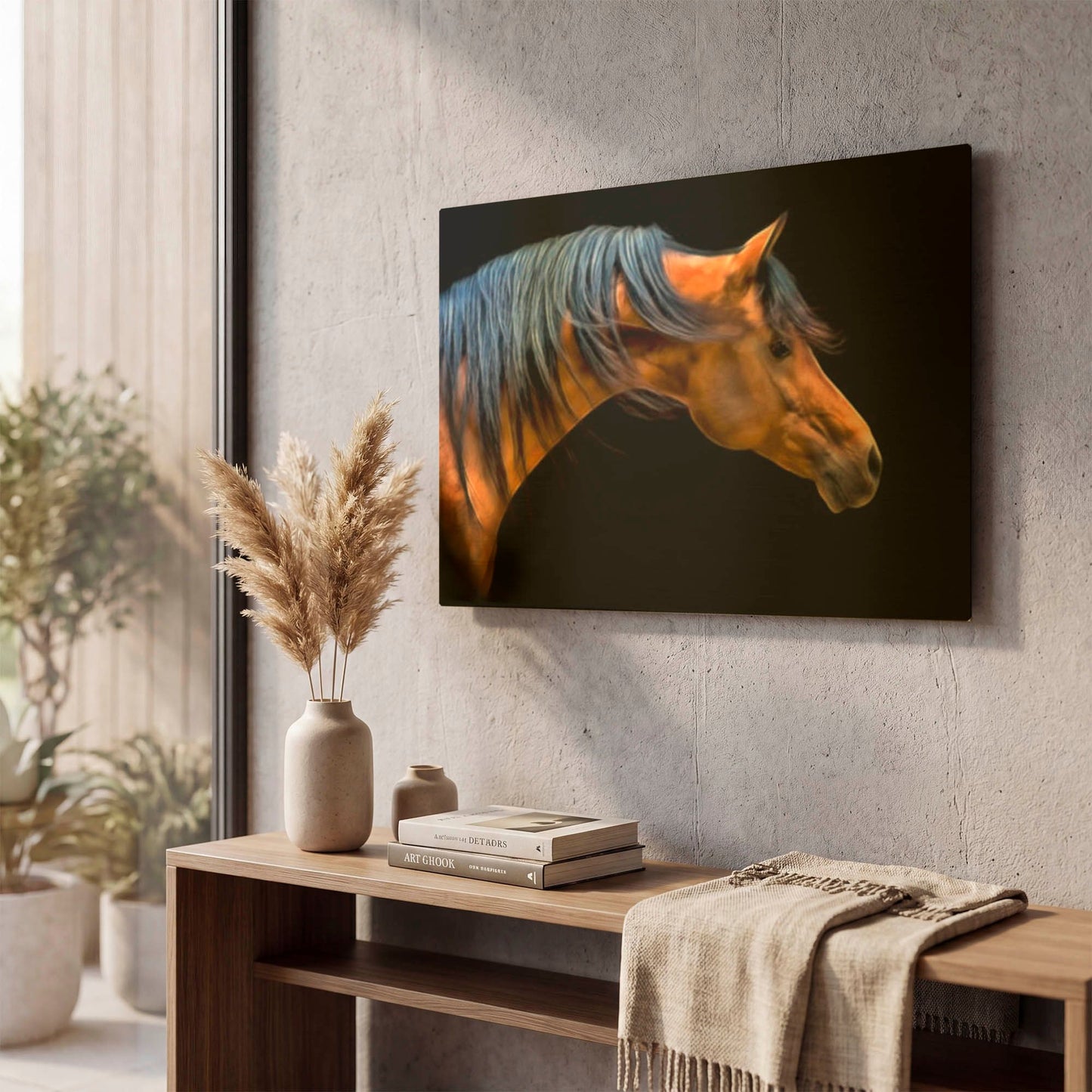 'Wind Swept' By PH Burchett Gold Metal Wall Art