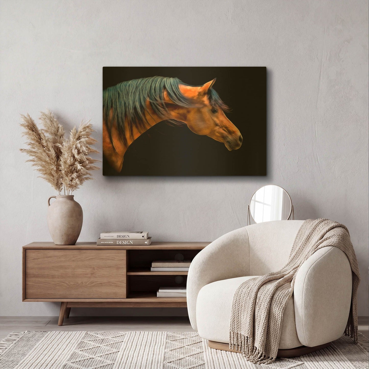 'Wind Swept' By PH Burchett Gold Metal Wall Art