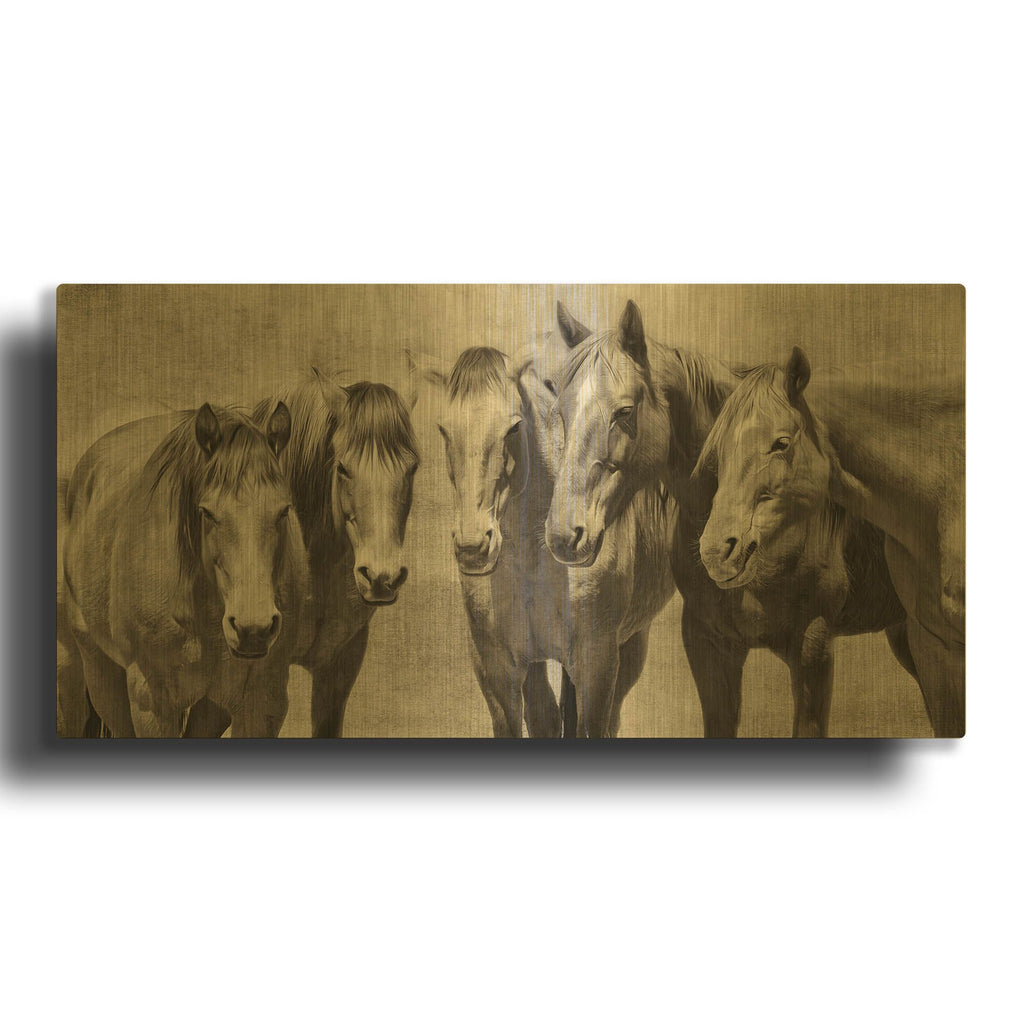 'Meeting of the Minds' By PH Burchett Gold Metal Wall Art
