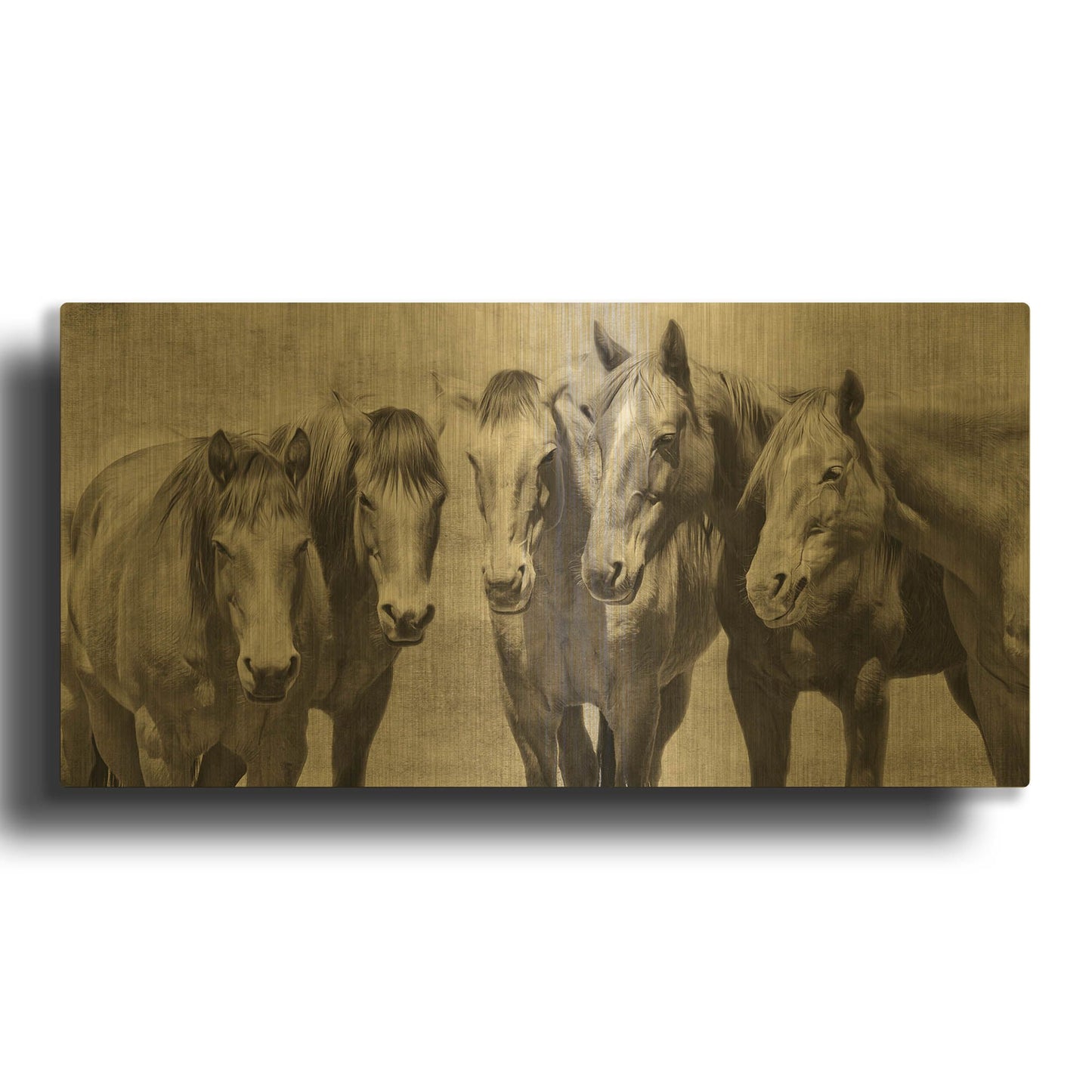 'Meeting of the Minds' By PH Burchett Gold Metal Wall Art