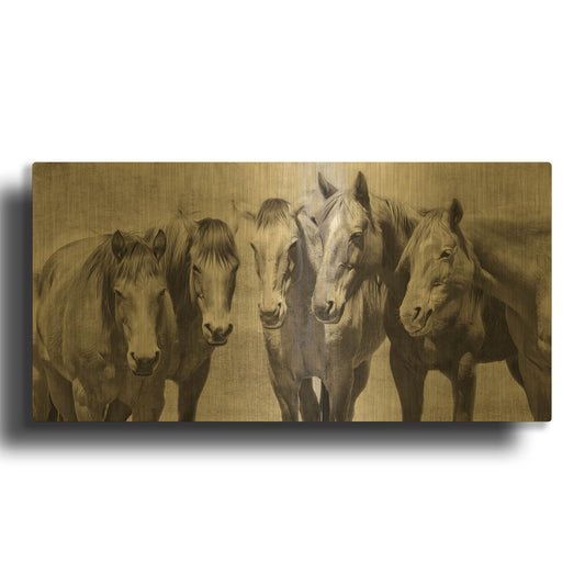 'Meeting of the Minds' By PH Burchett Gold Metal Wall Art