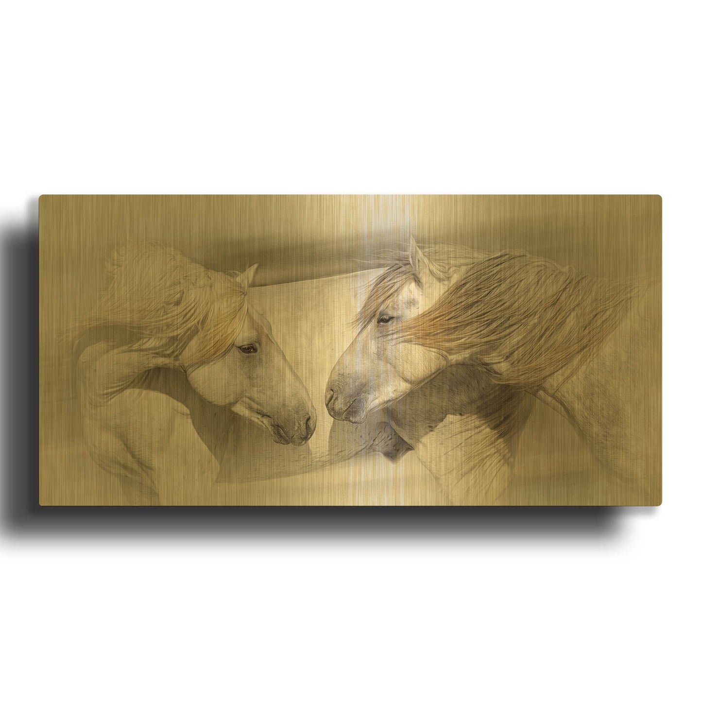 'Old Acquaintances' By PH Burchett Gold Metal Wall Art