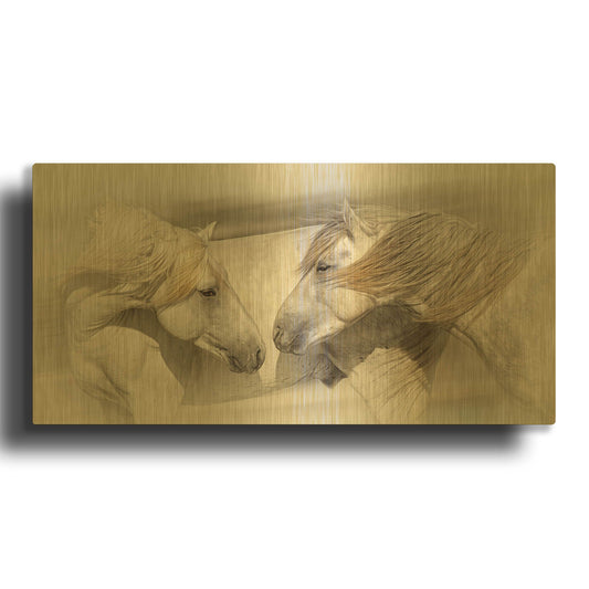'Old Acquaintances' By PH Burchett Gold Metal Wall Art