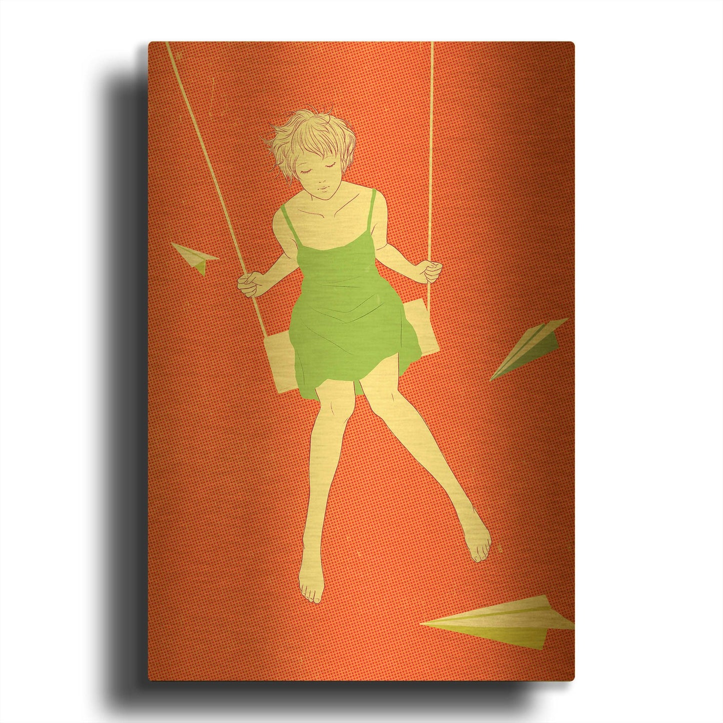 'Swing' By Sai Tamiya Gold Metal Wall Art