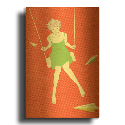 'Swing' By Sai Tamiya Gold Metal Wall Art