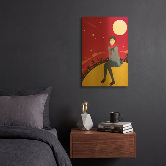 'Twilight' By Sai Tamiya Gold Metal Wall Art